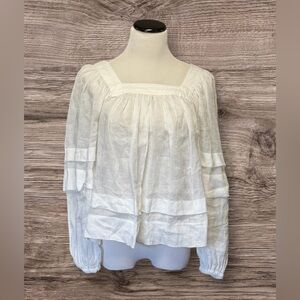 Like new! Banana Republic Women's Ramie Square Neck XSmall White